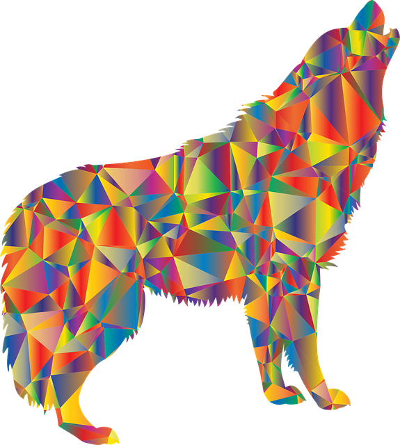 Free howling wolf animal illustration