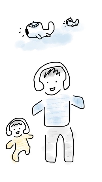 Free brothers airplane helicopter illustration
