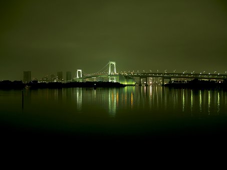 Night View, Bridge, Lys, Nat, Lys Op, By