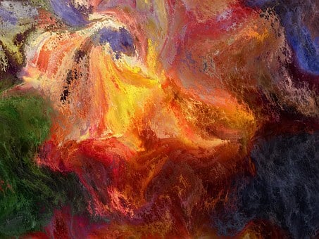 Abstract, Textuur, Beweging, Oranje