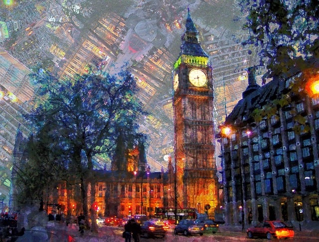 Free london street buildings illustration