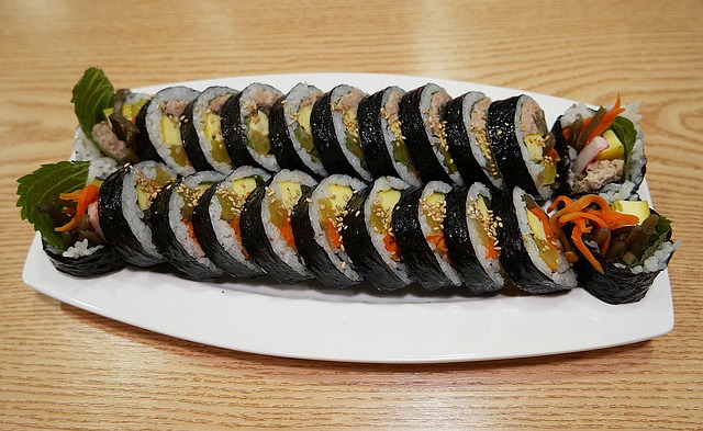 음식 김밥 롤 한국 - Pixabay의 무료 사진