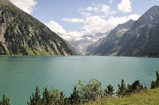 Alpes, Reservorio, Montañas, Austria