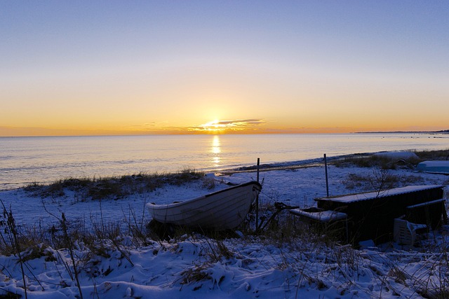 Atardecer, Ystad, Mar, Playa