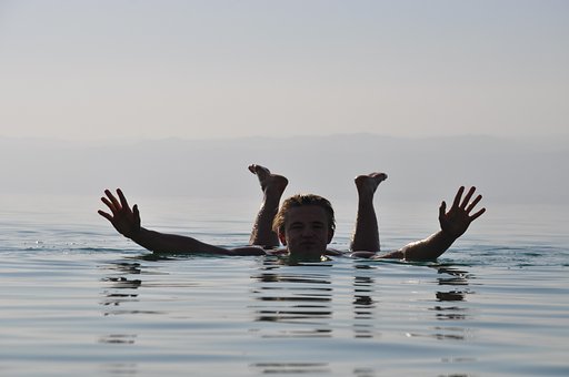 Dead Sea, Jordan, Swim, Flows, Summer