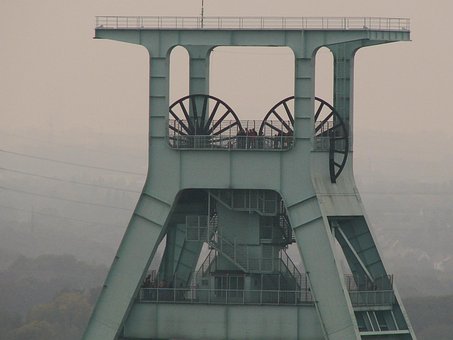 Förderturm, Industri, Ruhr Område, Penge