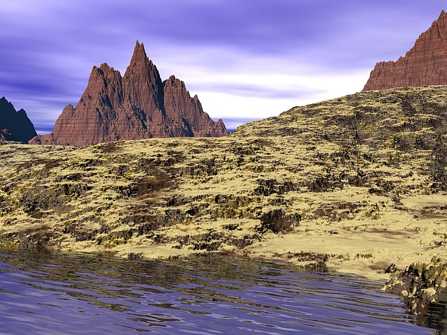 Landschaft, Küstenlinie, Berg, Wasser