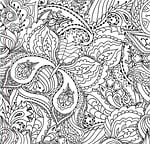 black and white, butterfly, paisley