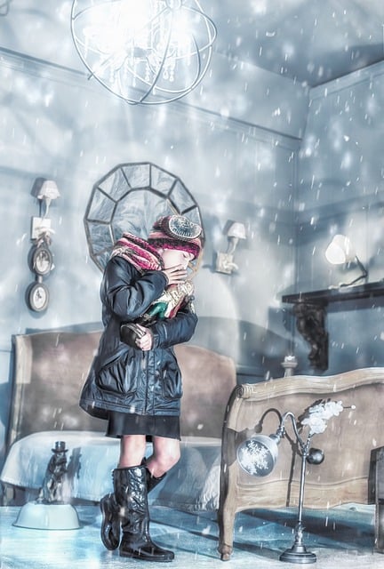 Free winter chandelier nature illustration