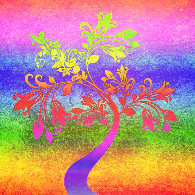 Download free HD stock image of Tree Colorful Free tree colorful mystical illustration