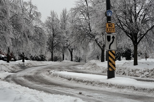 Nieve, Hielo, Tormenta, Calle, Congelado