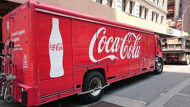 Lastwagen, Rot, Erhöhung, Coca Cola
