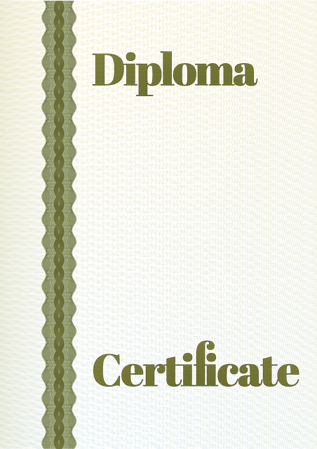 Free guilloche border diploma vector