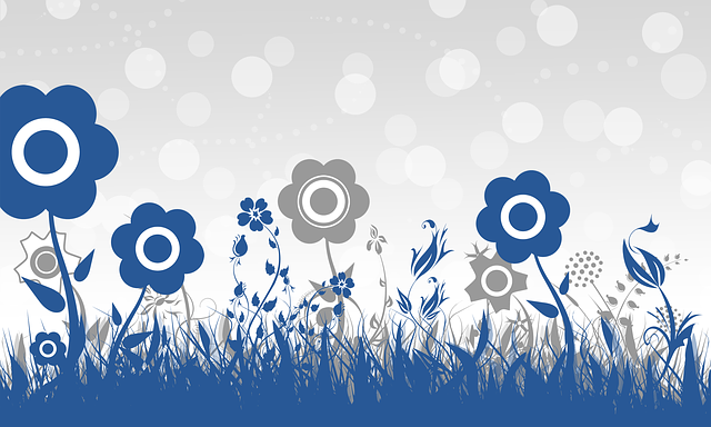 Free wallpaper floral background blue illustration