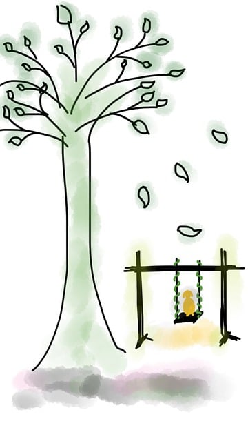 Free tree swing leaves illustration