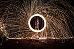 sparks, ring, dark