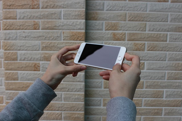 Iphone, 6S, Hånd, Telefon, Pige, Æble
