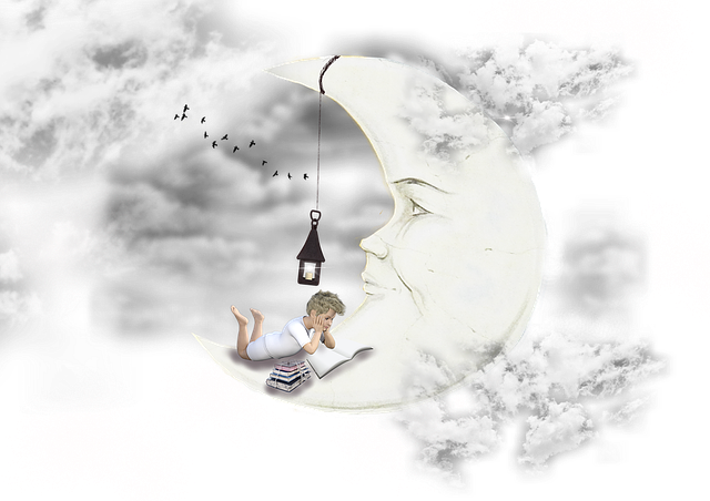 Lua, Nuvens, Sonhe, Lanterna, Paraíso