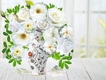roses, white, flower