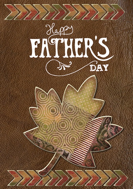 Free happy father's day greeting card illustration