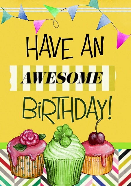 happy birthday awesome yellow