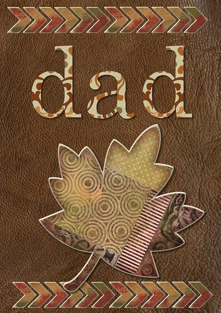 Free happy father's day greeting card illustration