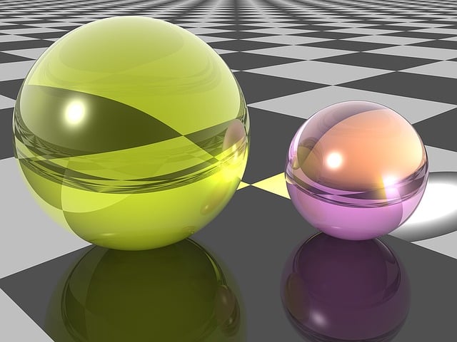 Free sphere marble glass illustration