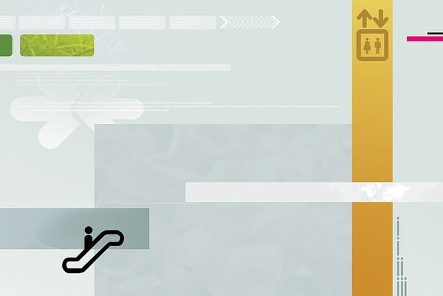 Free lift elevator terminal illustration