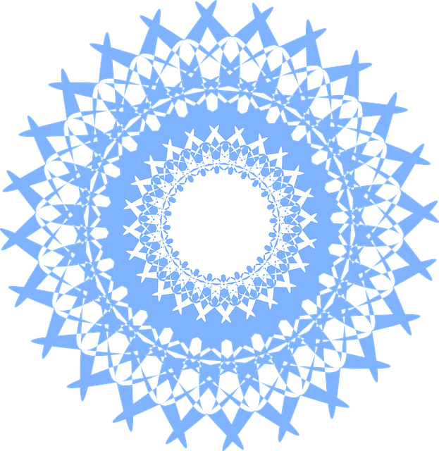 Free mandala lace blue vector