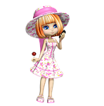 little girl, cute, doll