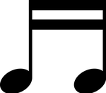 music note, png, two sixteenths