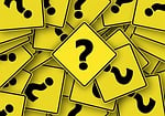road sign, question, question mark