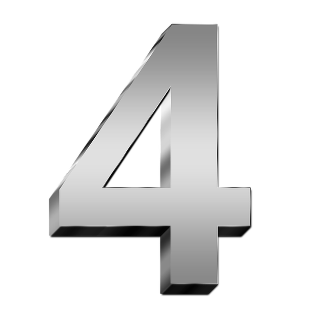 Free four silver 3d illustration