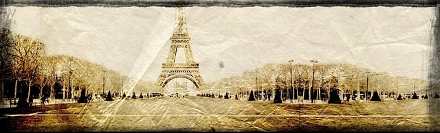 Free paris vintage landscape illustration