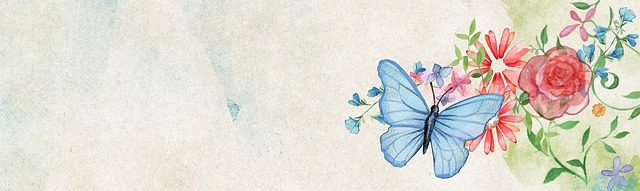 Blume, Schmetterling, Banner, Netz