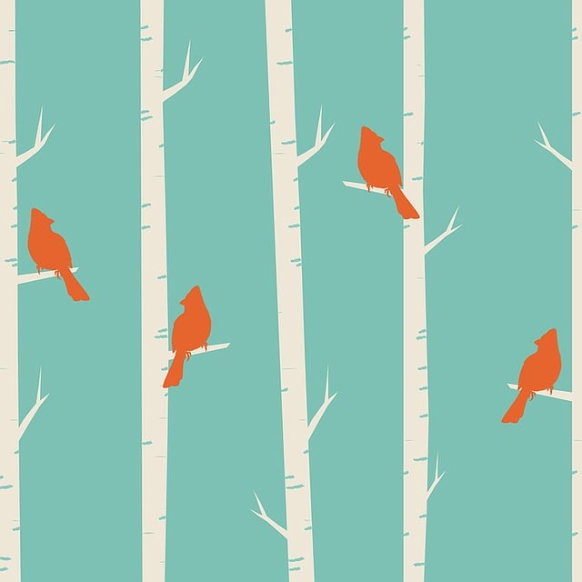 Free birds tree birch illustration