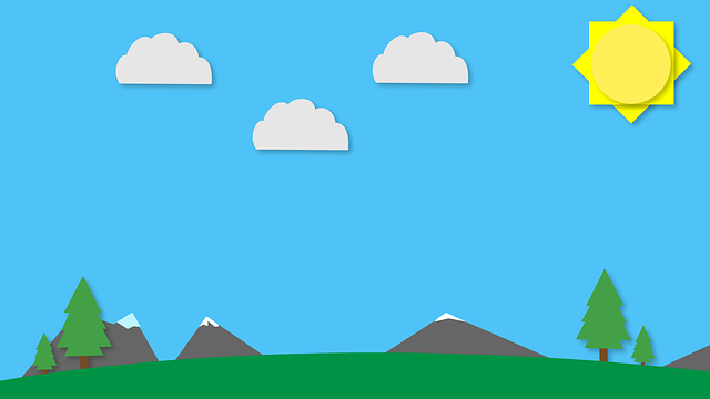 平らな, 自然, 風景, 最小限, マテリアルデザイン, 美術, 空