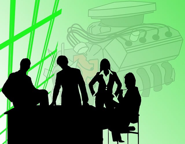 Free students internship meeting illustration