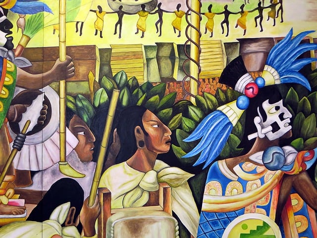 Free mexico puebla mural illustration