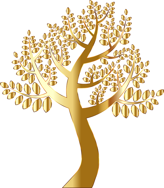 Free floral forest tree illustration