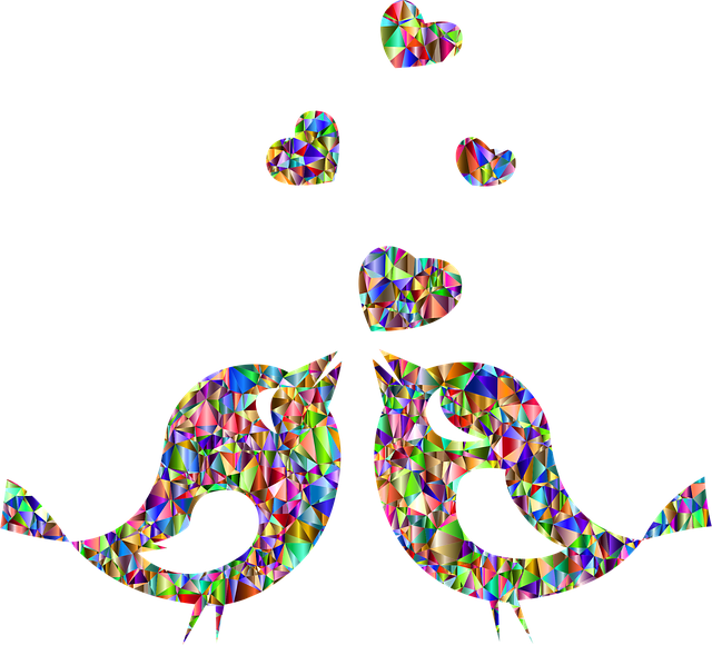 Free love birds animals illustration