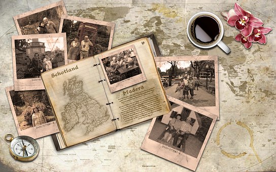 Reis, Scrapbook, Schotland, Madera