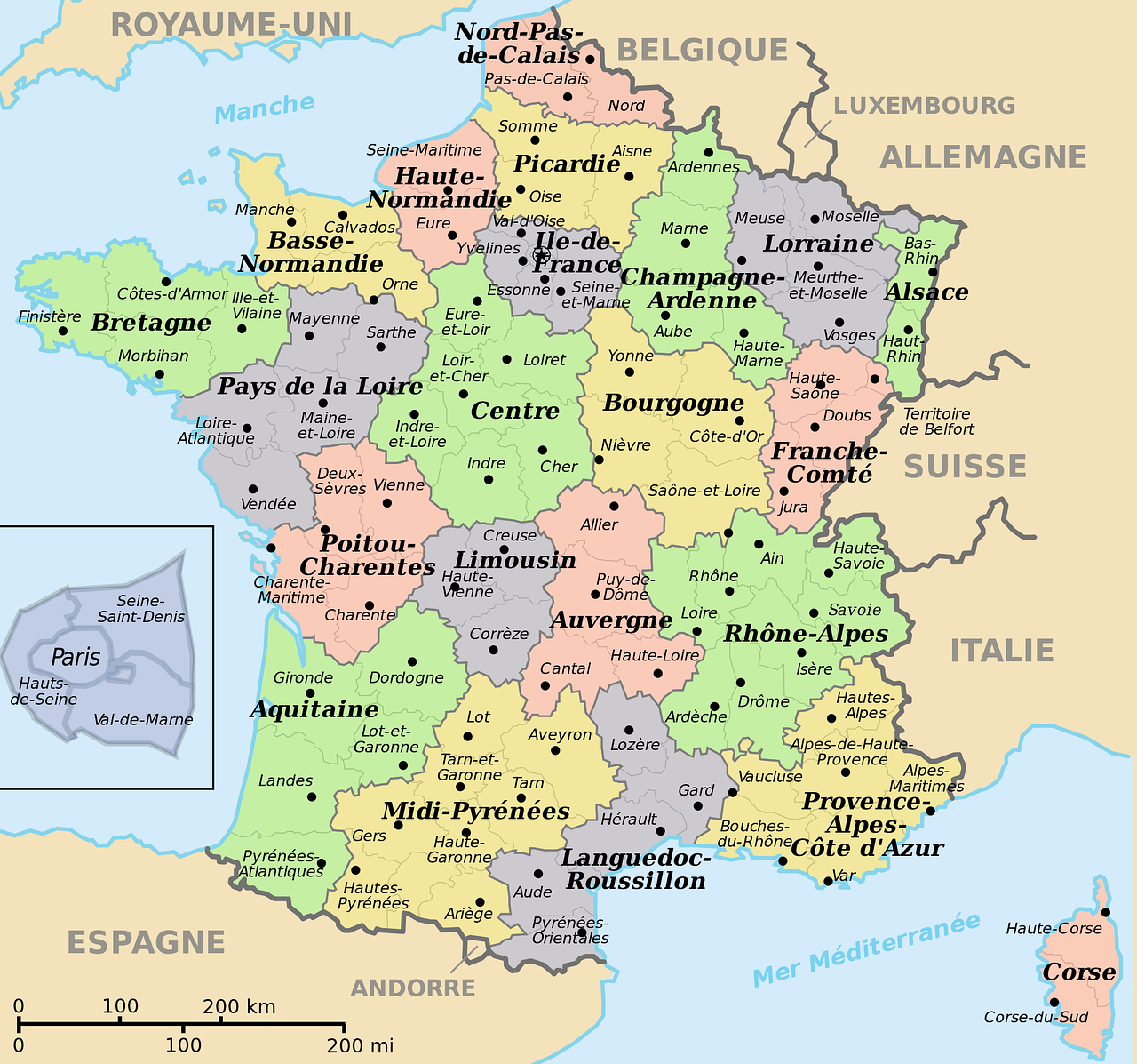 Carte De La France Traduite En Image Gratuite Sur Pixabay