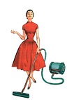 retro, vintage, lady