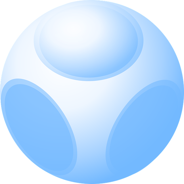 Free blue bubble dice illustration