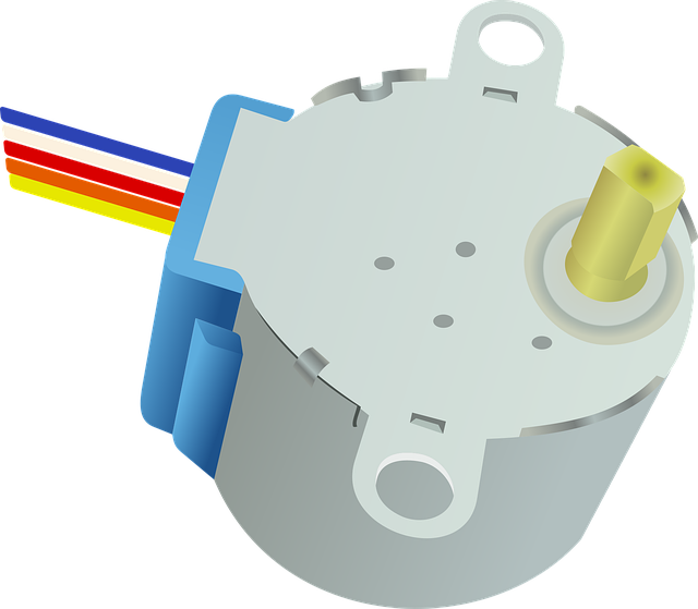 Free electronic motor step illustration
