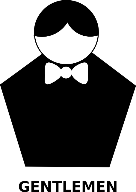 Free gentlemen sign men illustration