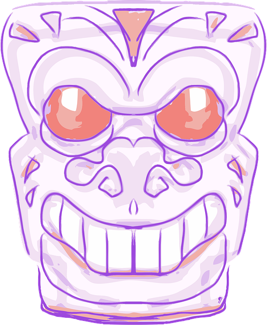 Free decoration dragon face vector
