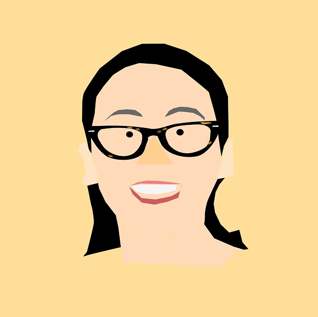 Free eyeglasses face smile vector