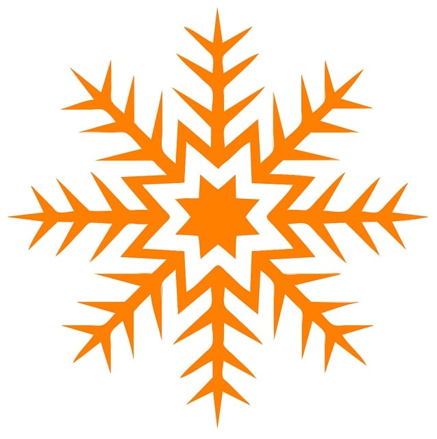Free abstract orange star vector